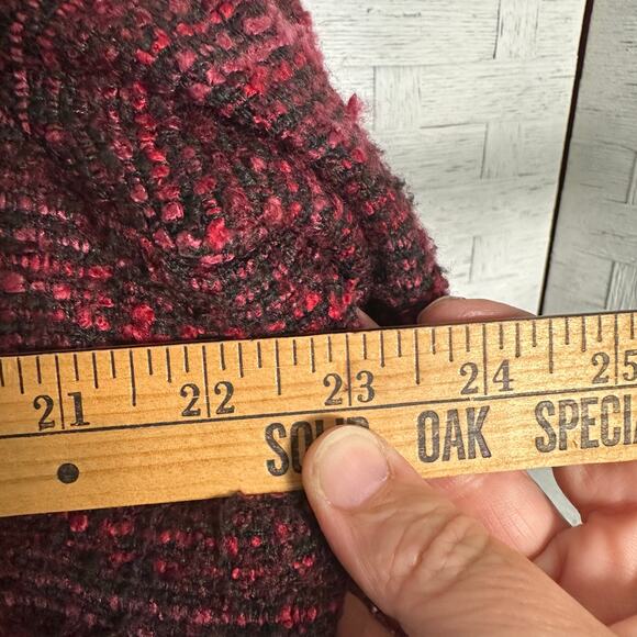 Dana Buchman blazer jacket red Burgundy aviator side zip pockets plus size - Picture 8 of 9